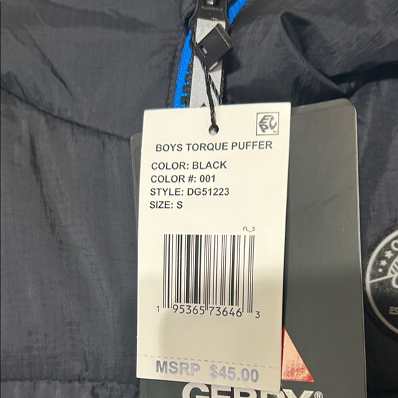 Gerry Kids Black and Blue Puffer Jacket - Picture 4 of 5